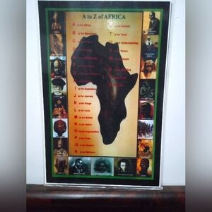 Poster Print Laminated A to Z of Africa 🌍